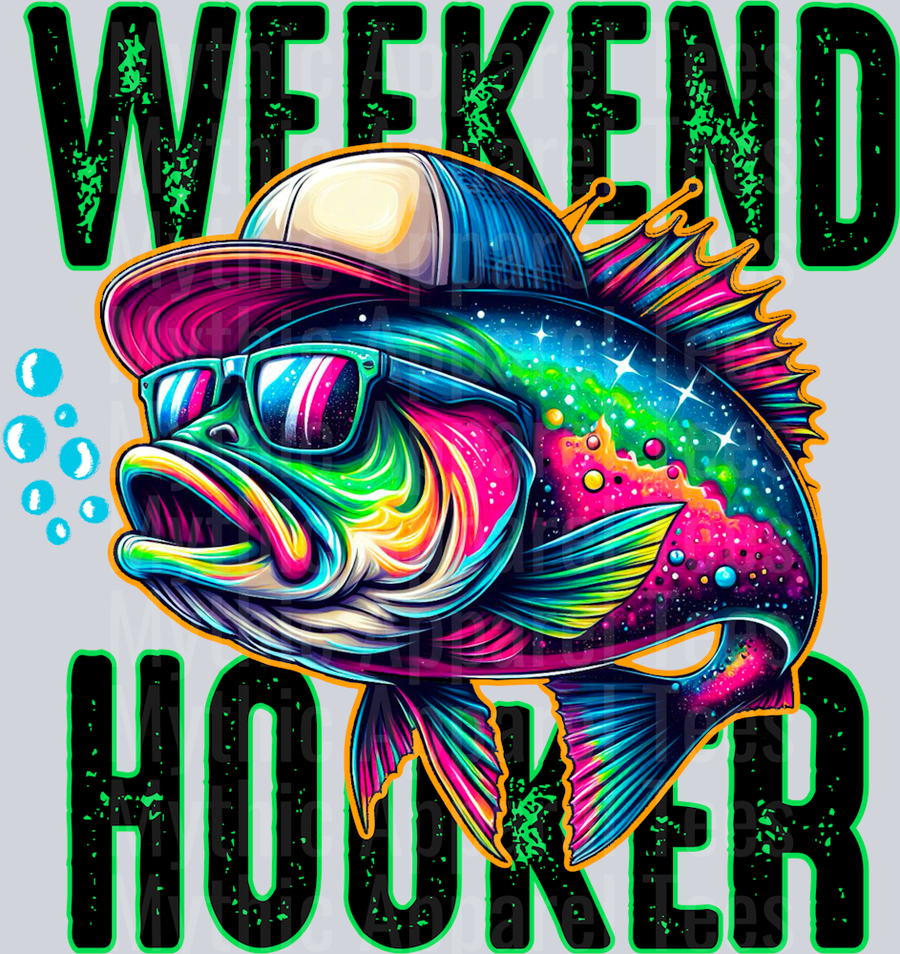 Weekend Hooker DTF Fishing Transfer