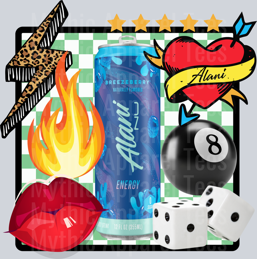 breeze berry Alani Energy Drink DTF Alani Drink Transfers