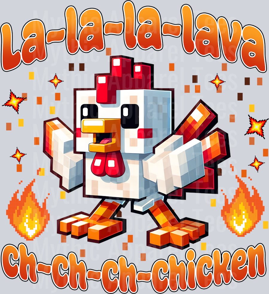 La la la lavvaaa Chicken Minecraft Movie Quote DTF Pop Culture Transfers