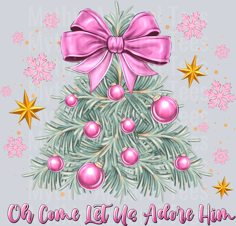 Oh come Let Us Adore Him Religious Christmas Tree