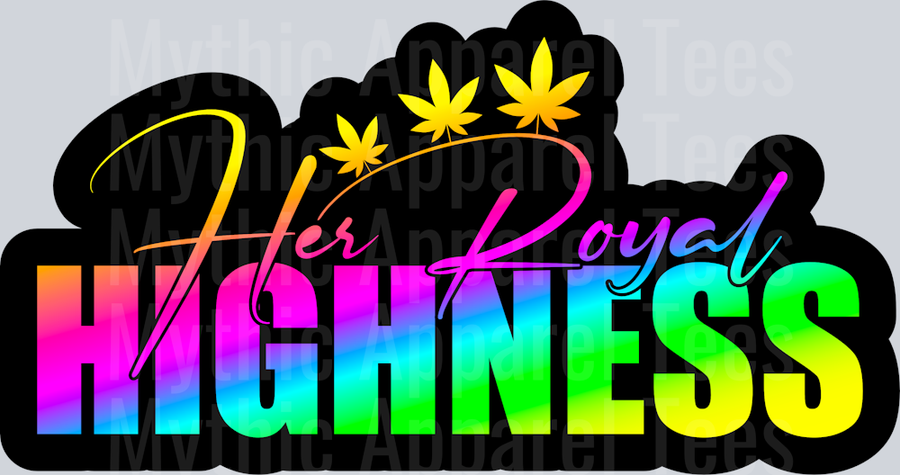 Her Royal Highness Black Girly Weed Smoking Style