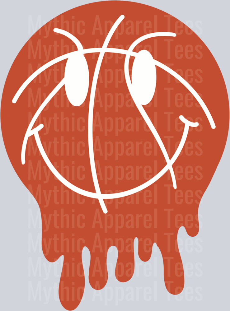Basket Ball Smiley DTF Basket Ball Transfers