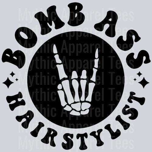 Somebodys Bomb Ass Hairstylist Pocket Design Wavey Retro Style Funny Shirt Design