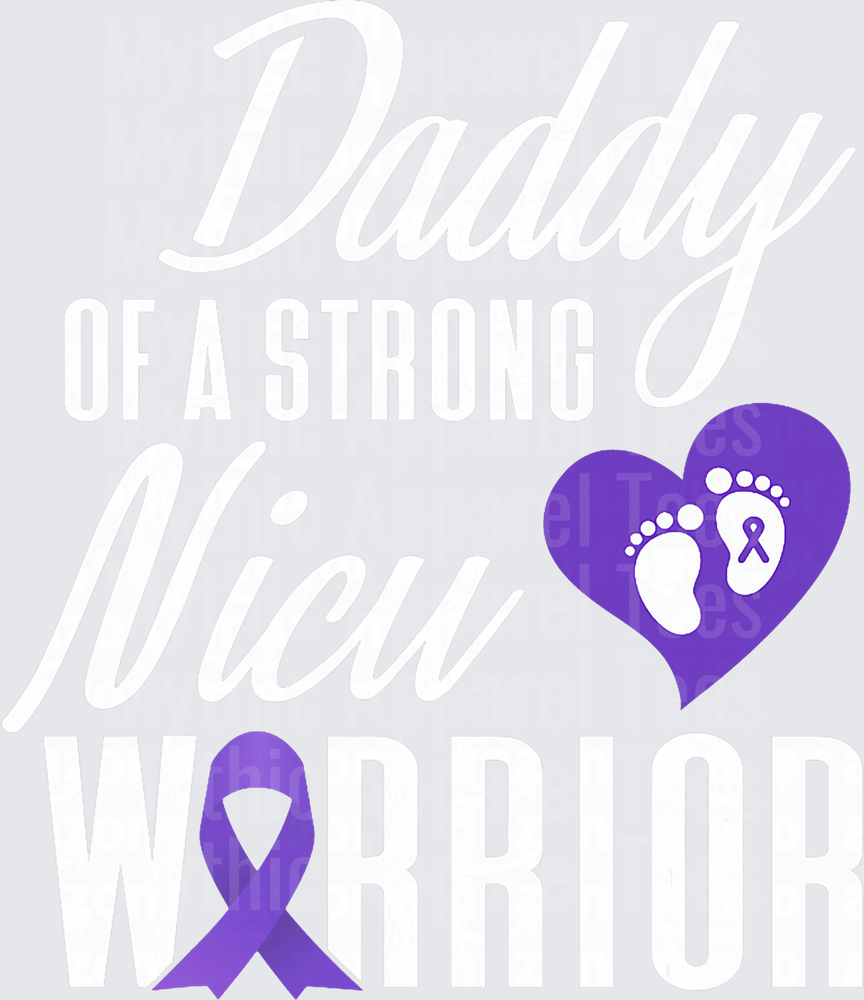 Prematurity Awareness Daddy Nicu Warrior Preemie Dad T-Shirt (1)