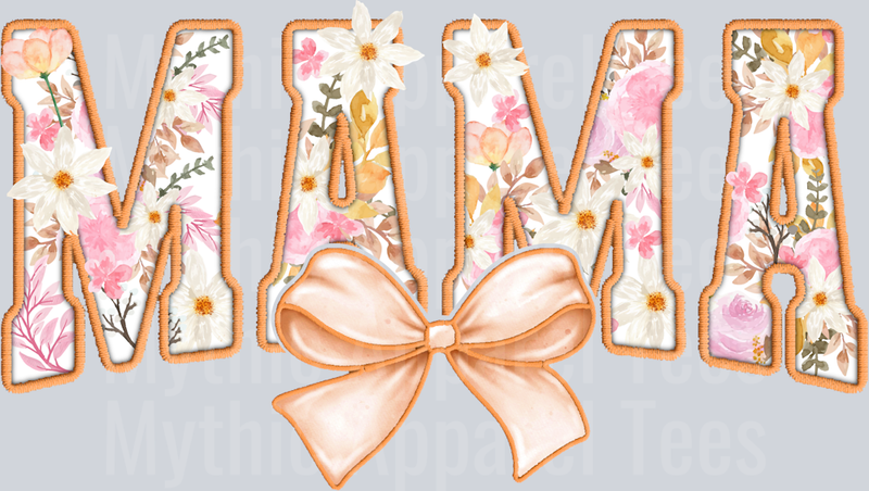 6 Mama Pink bow DTF Mom Transfers