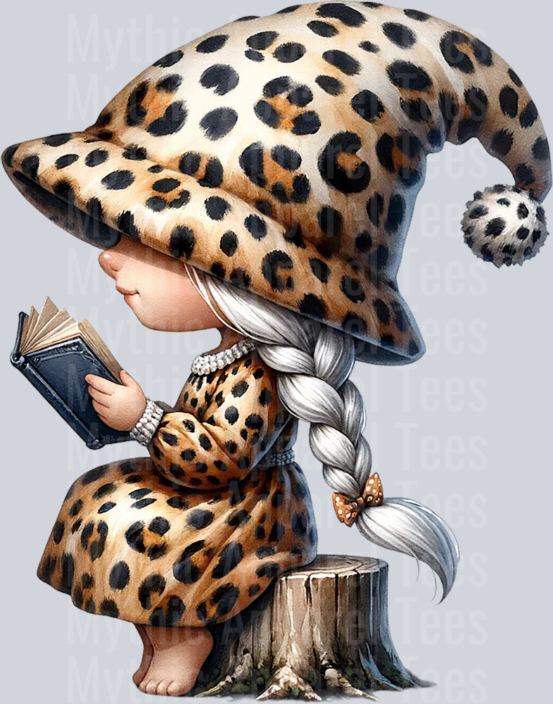 10 Gnome Girl Leopard Print Adorable DTF Gnome Transfers