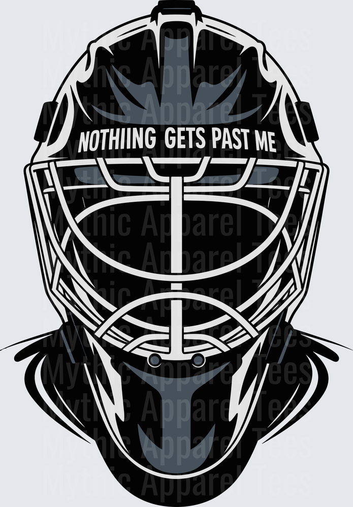 Ice Hockey Goalie Mask Nothing Gets Past Me Black