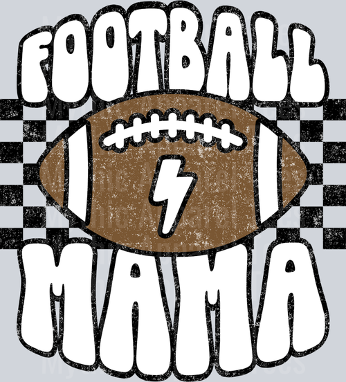 Football Mama Checkered Football School Spirit & Sports