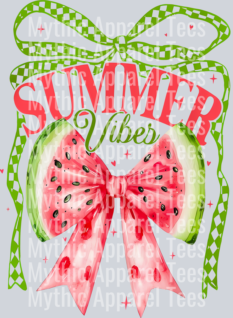 Watermelon Bow Summer Vibes Summer Transfer