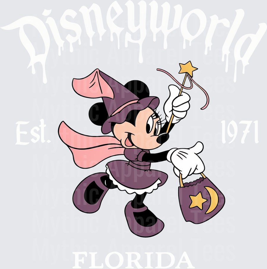 Minnie Mouse Halloween Witch Costume with Star Wand and Trick or Treat Bag