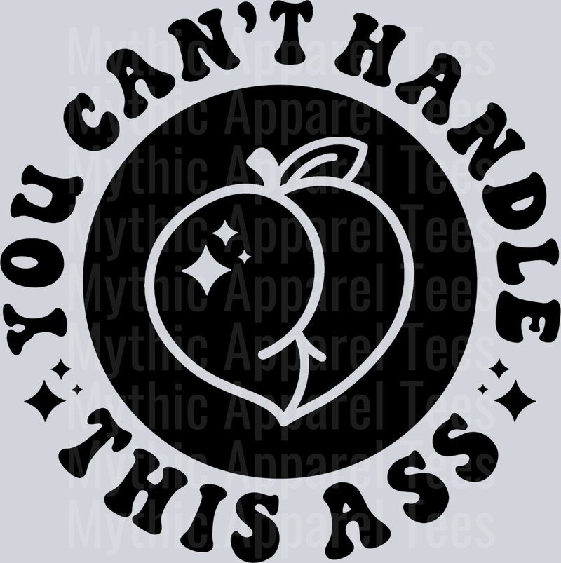 You Cant Handle This Ass Pocket Design Wavey Retro Style Funny Shirt Design
