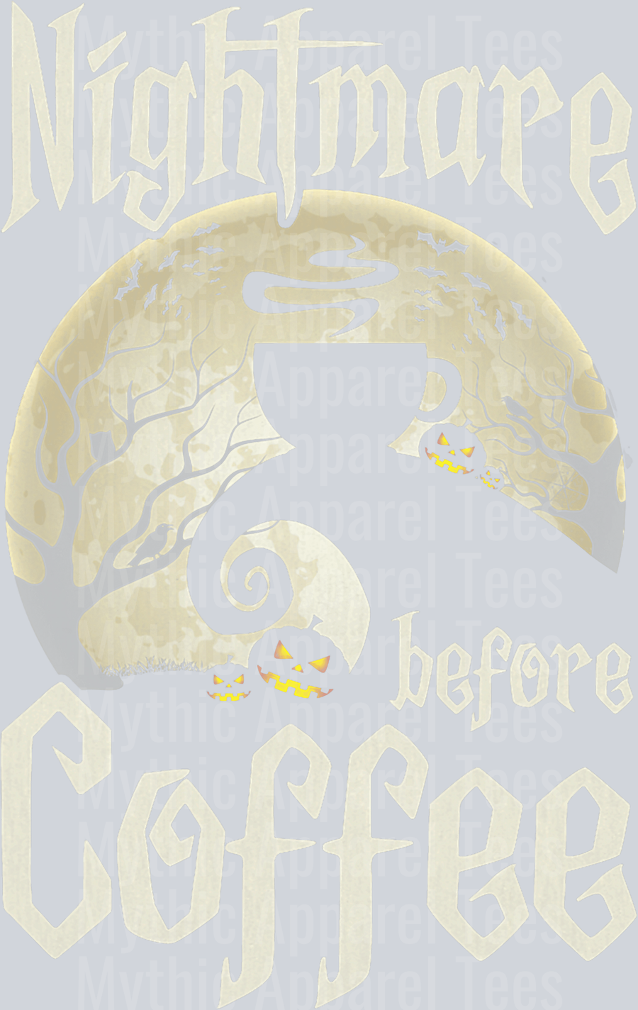Nightmare before coffee DTF Coffee Transfers