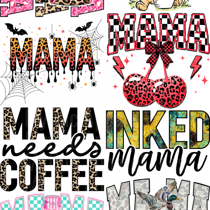 Mama 4 GANG SHEET 10 FULL SIZE IMAGES