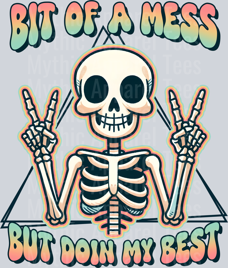 Bit of a mess but doin my best Peace Sign DTF Skull Transfers