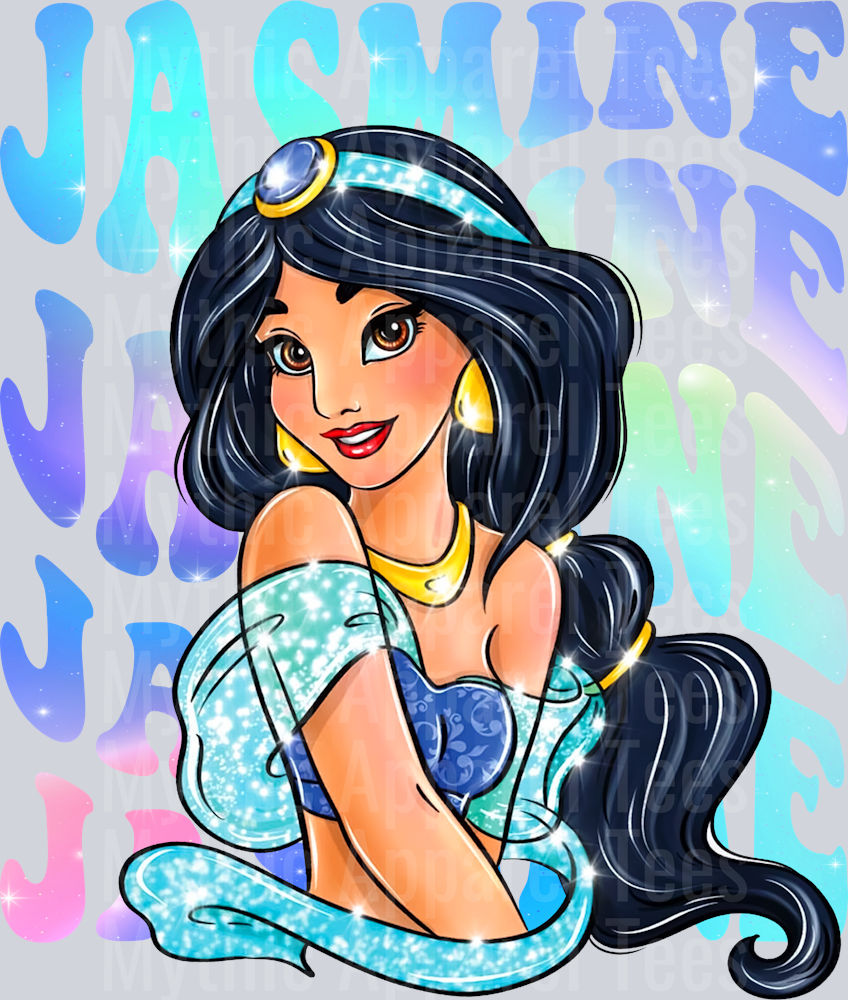 Jasmine Disney Princess Stacked Name Disney