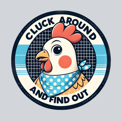 Cluck Around And Find Out Gangster Chicken, Chicken Transfers, Funny Transfers, Retro Fonts, Chickens, DTF Transfer