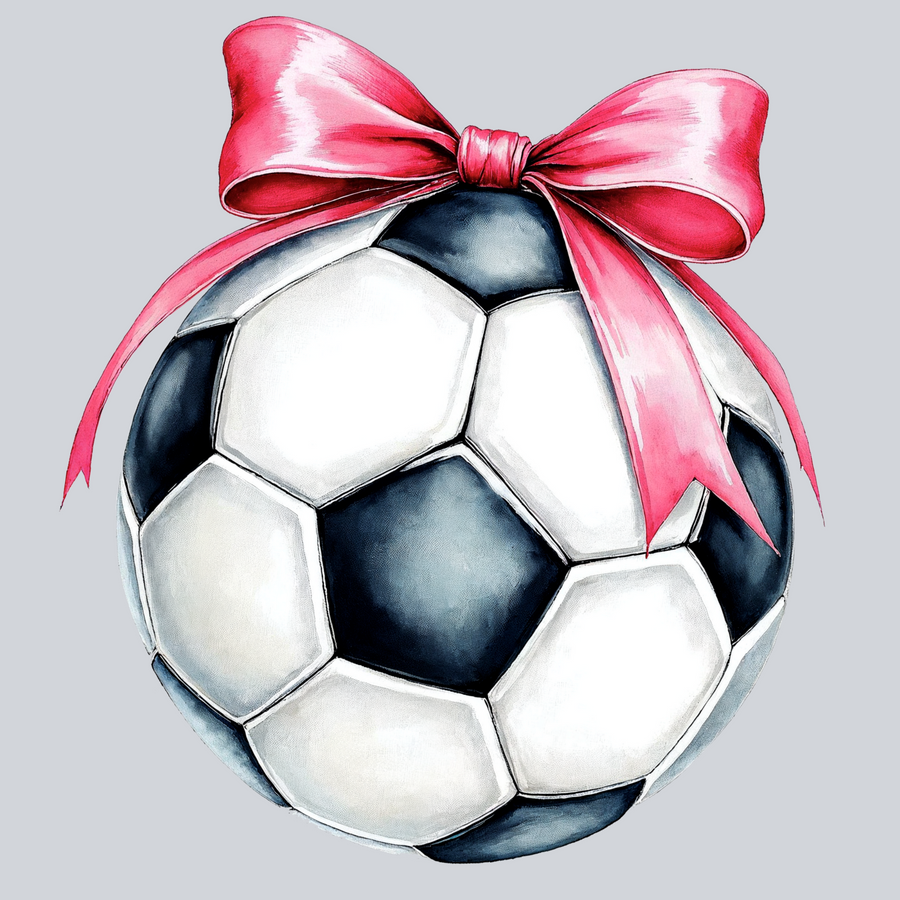 Soccer Ball With Pink Bow Transfers, Soccer Transfers, Sports, Athletic Designs, Bow Decor, Cute Style, Inspirational Sports, Girl Athletes