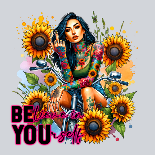 Believe In Yourself, Empowerment Transfers, Inspirational Designs, Motivational Quotes, Positive Affirmations, Modern Typography, Flower Patterns, Sunflowers, DTF Transfer