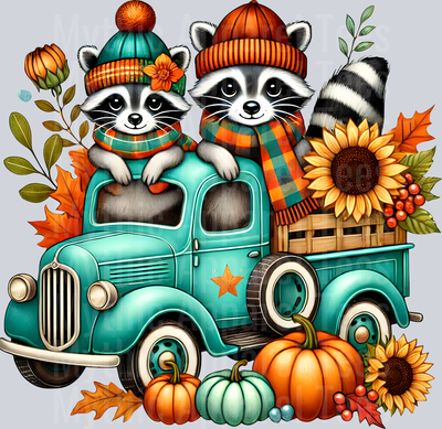 Fall Raccoon Truck
