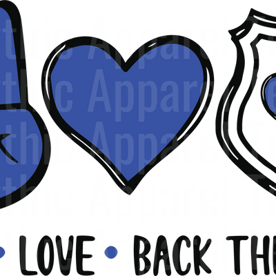 Police Officer Blue Line Back The Blue Transfers