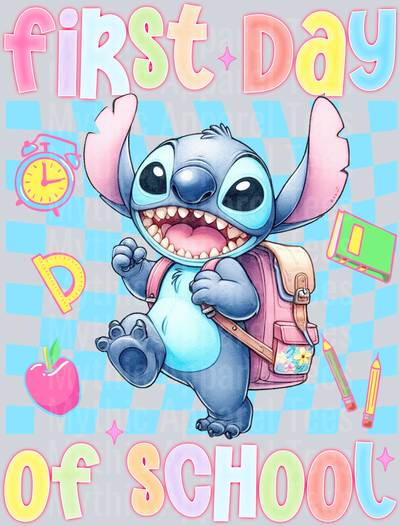 First Day Of School Stitch