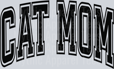 Cat Mom Varsity Letters