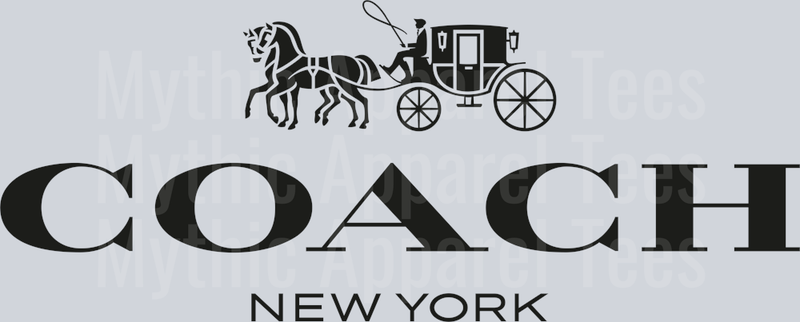 Classic Black Coach New York DTF Coach Transfers