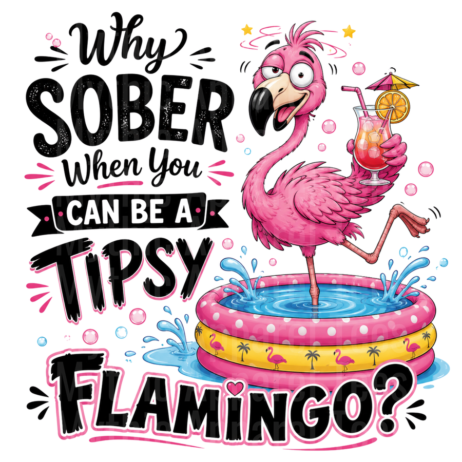 Flamingos Why Sober When You Can Be A Tipsy Flamingo Pool