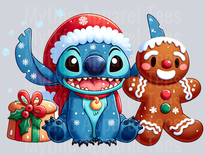 Stitch Christmas Transfer 9 DTF Stitch Christmas Transfers