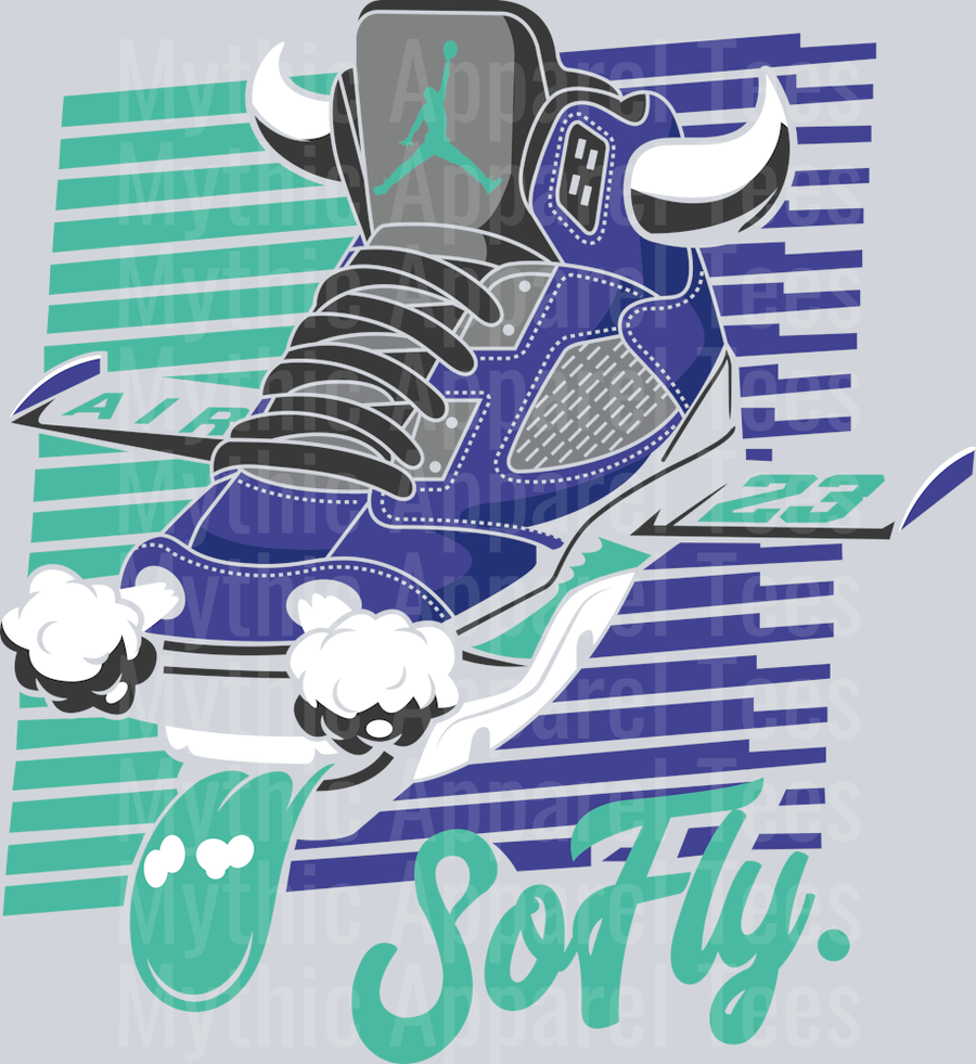 So Fly Teal and Blue Michael Jordan Chicago Bulls Jordans Nike DTF Michael Jordan Transfers