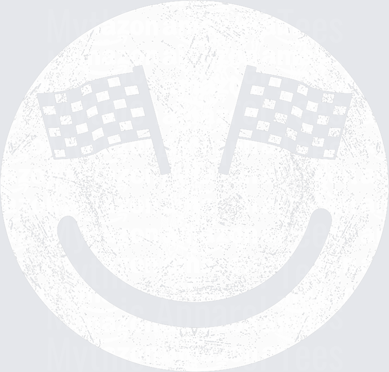 Distressed Circle Badge with Crossed Checkered Racing Flags and Curved Banner