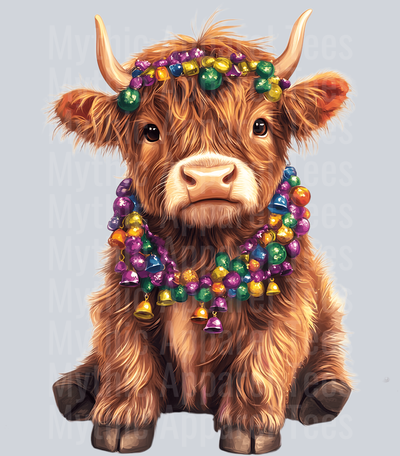 AZ787 Mardi Gras Highland Cow (45)
