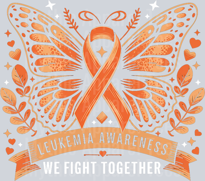 Leukemia Awareness Butterfly Ribbon We Fight Together T-Shirt
