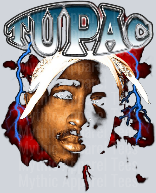 Tupac HALFTONE Made For Black Shirt DTF Pop Culture Transfers