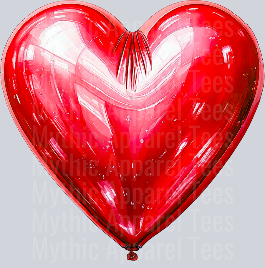 Red Balloon Heart Red Shiny Style Combo Valentines Day Design