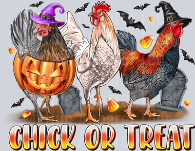 Chick or Treat Chicken Halloween