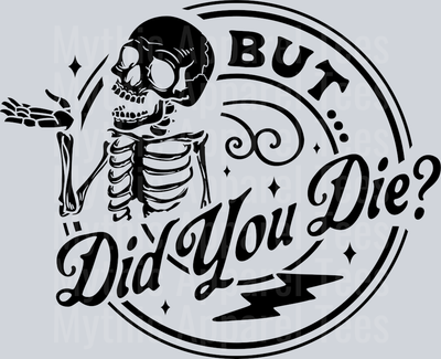 But did you die negative DTF Skull Transfers