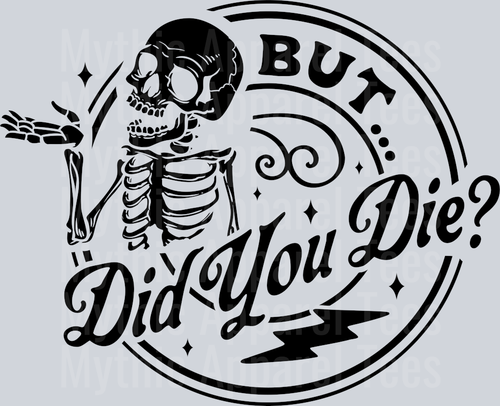 But did you die negative DTF Skull Transfers