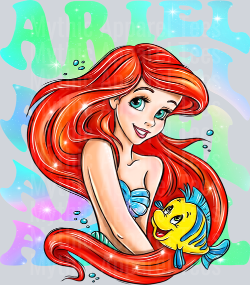 Ariel Disney Princess Stacked Name Disney