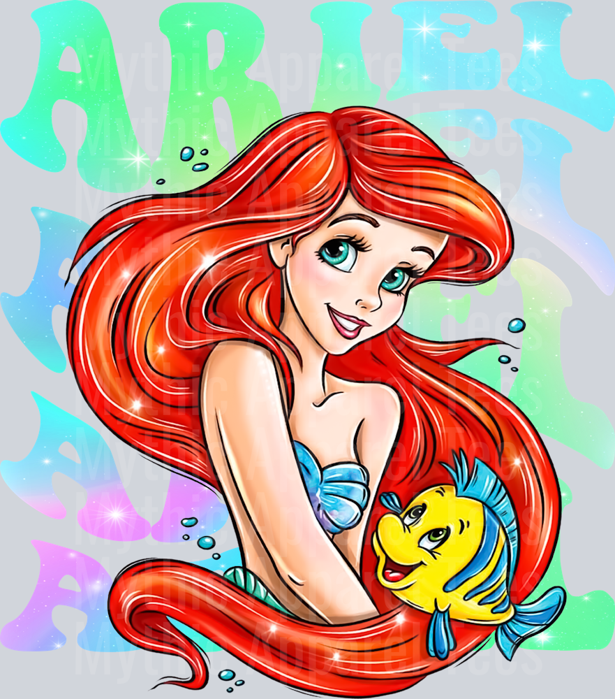 Ariel Disney Princess Stacked Name Disney