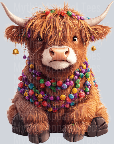 AZ807 Mardi Gras Highland Cow (44)
