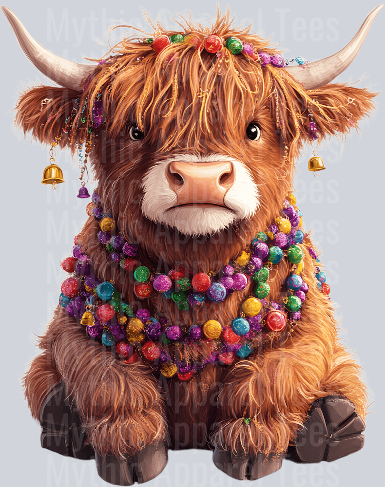 AZ807 Mardi Gras Highland Cow (44)