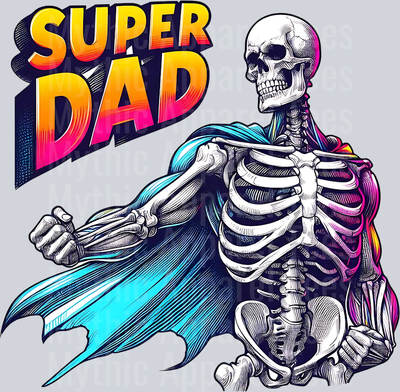 Super dad skelly DTF Dad Transfers
