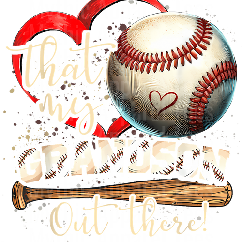 Grandma Grandpa Grandparents Baseball DTF Transfer