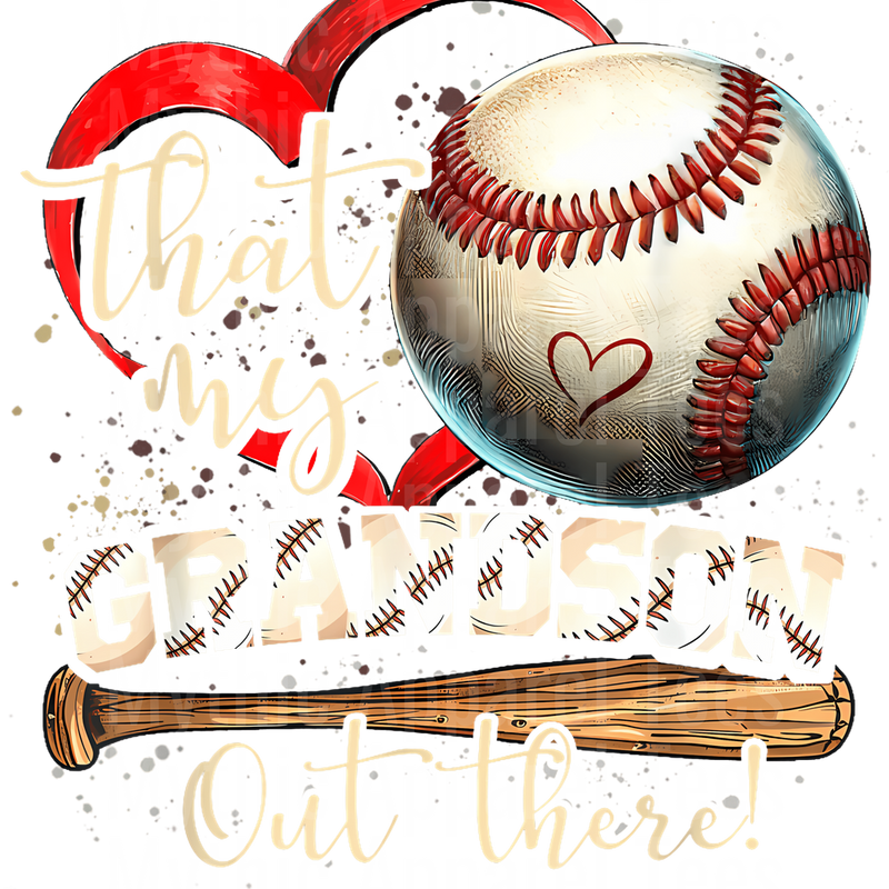 Grandma Grandpa Grandparents Baseball DTF Transfer