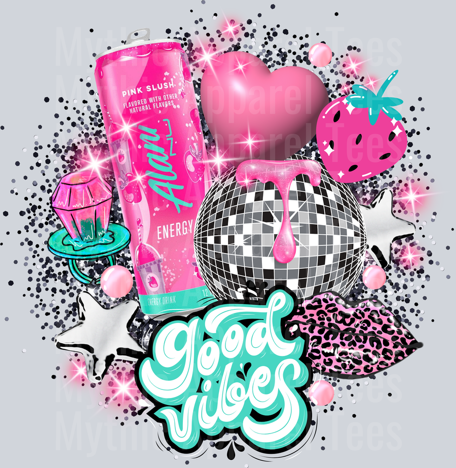 Alani Pink Slush Alani Energy Drink DTF Alani Drink Transfers