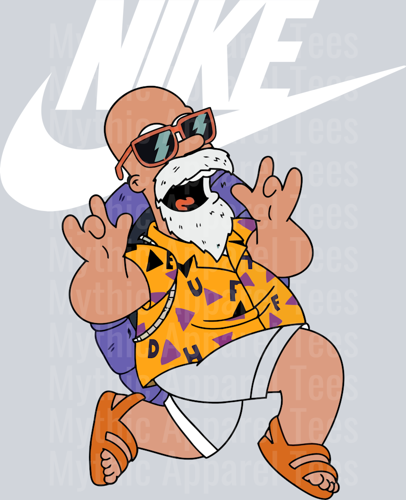 Master Roshi JUST DO IT DTF Nike Transfers