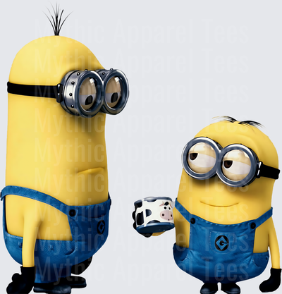 Minnions Kevin and Dave with Cow Mug Despicable Me Duo