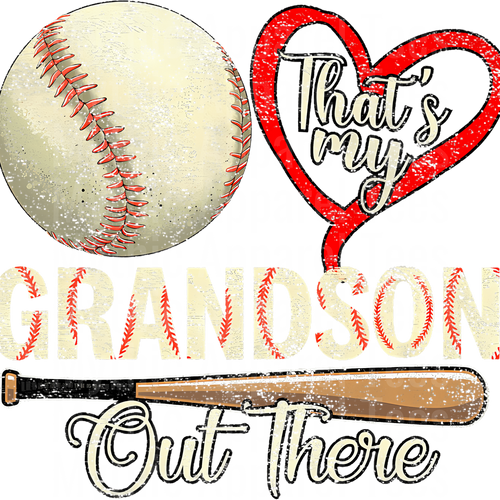 Grandma Grandpa Grandparents Baseball DTF Transfer