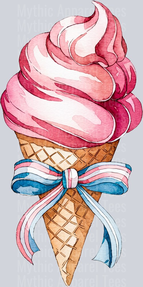 Ice Cream Bow DTF Summer Transfers